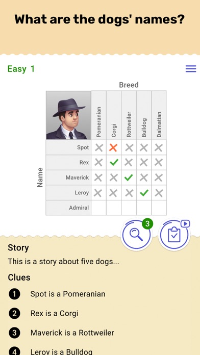 Cross Logic Puzzle Game
