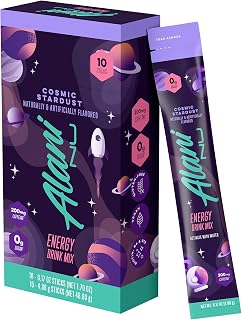 Alani Nu COSMIC STARDUST, Energy Sticks Drink Powder, 200mg Caffeine, Pre Workout Performance with Antioxidants, On-The-Go Drink Mix, Biotin, B Vitamins, Zero Sugar, 5 Calories, 10 Pack