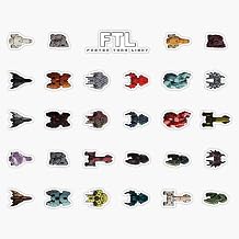 Ftl Faster Than Light - All Ships Sticker Bumper Sticker Vinyl Decal 5"