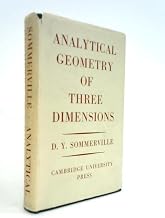 Analytical Geometry of Three Dimensions