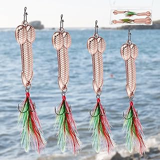 4 Pcs Funny Fishing Lures Bass Fishing Lures for Freshwater Saltwater Top Water Fish Gear Gag Gift for Fish Lovers